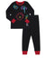 Pima Cotton Fuzzy Flowers Kids Pajamas Legging Playwear Set Black