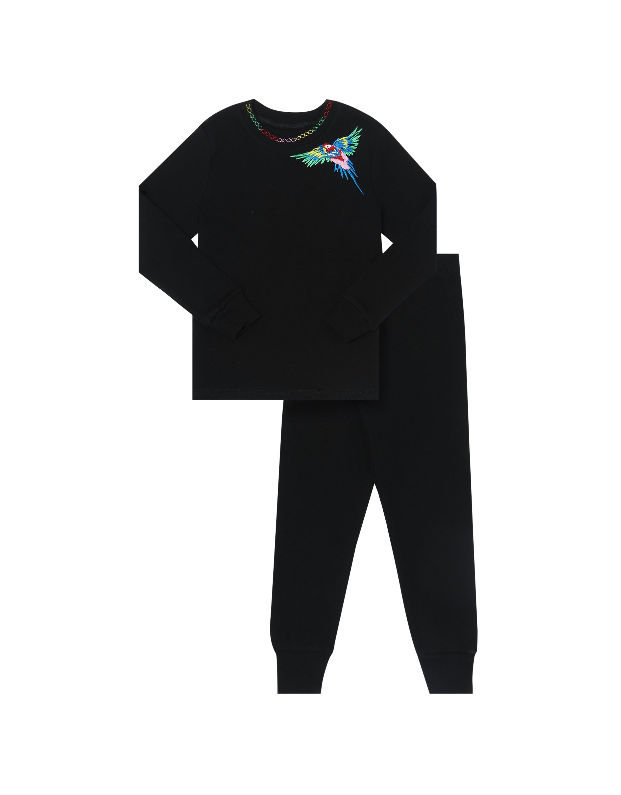 Pima Cotton Magic Bird Kids Pajamas Legging Playwear Set Pink