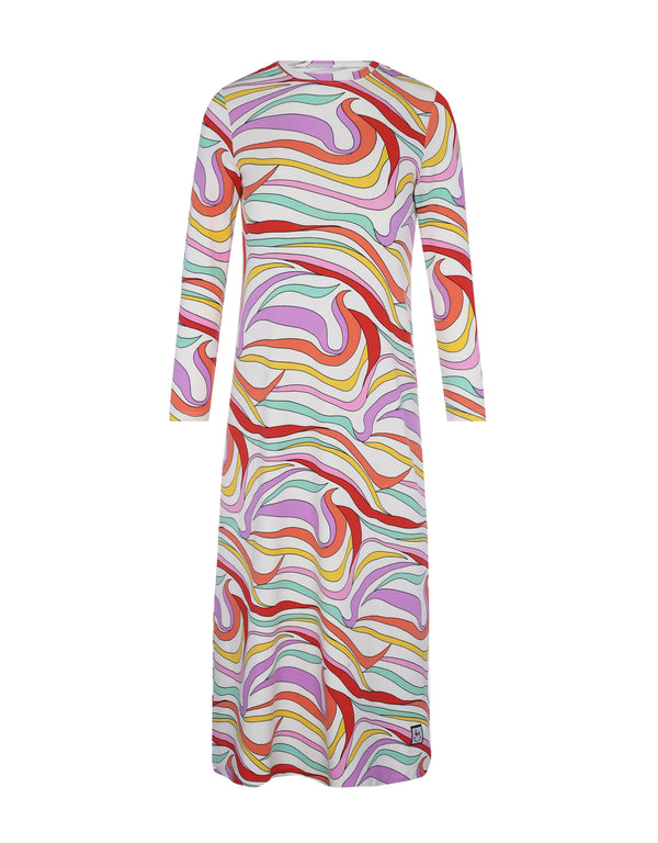 Pima Cotton Kaleidoscope Kids and Teen Nightgown Lounger Pink Multi