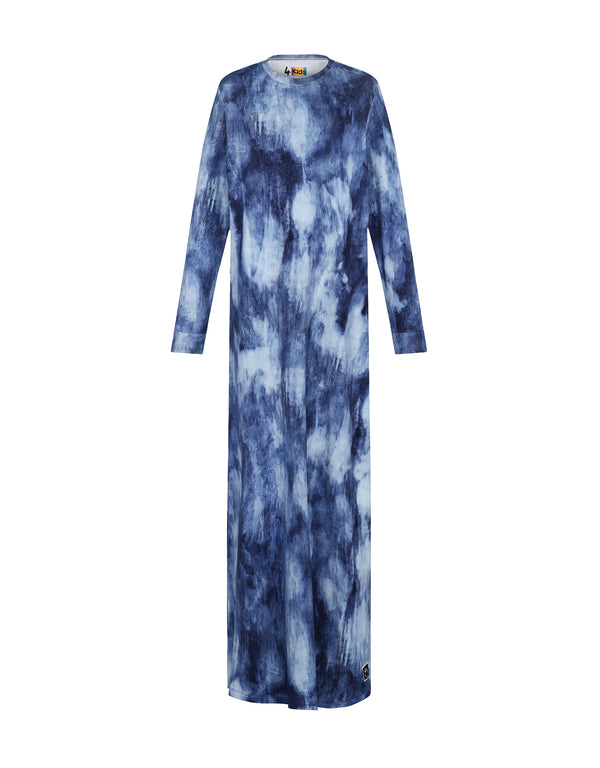 Pima Cotton Kids and Teen Nightgown Lounger Denim Blue Wash