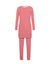 Pima Cotton Kids Tunic Pajamas Legging Set Stitched Seam Red Pink