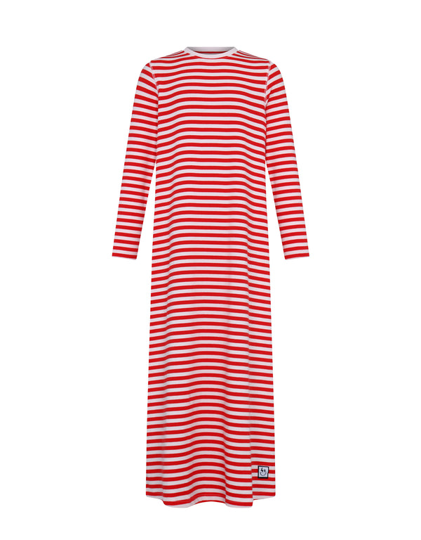 Pima Cotton Kids and Teen Nightgown Lounger with Stitched Seams Red Pink