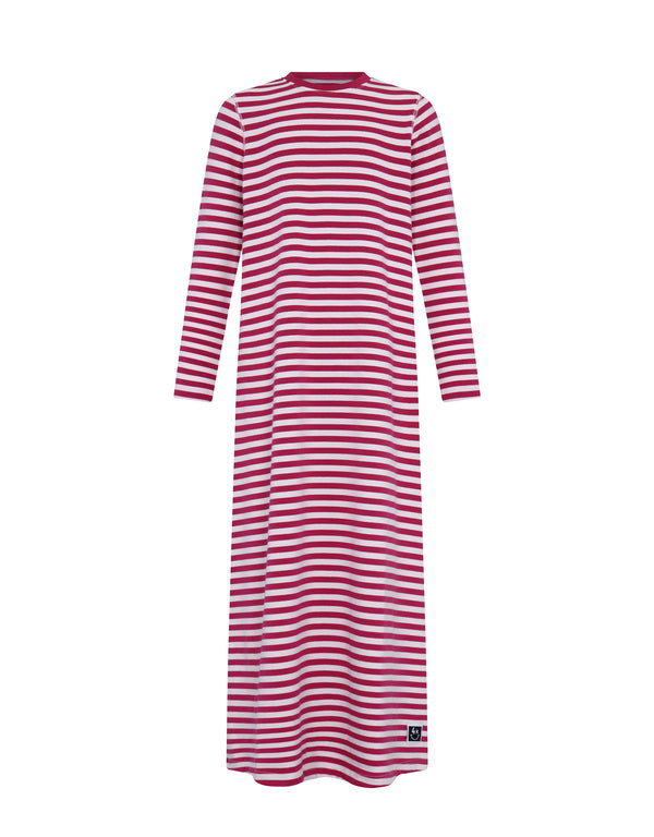 Pima Cotton Kids and Teen Nightgown Lounger with Stitched Seams Burgundy Pink