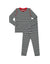 Pima Cotton Kids Pajamas Legging Playwear Set with Stitched Seams Black White