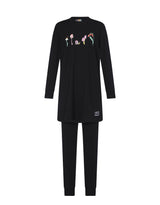 Pima Cotton Mini Mushroom Black Teen Tunic Set