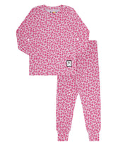 Kids Pima Cotton Pink Leopard Pajama Set