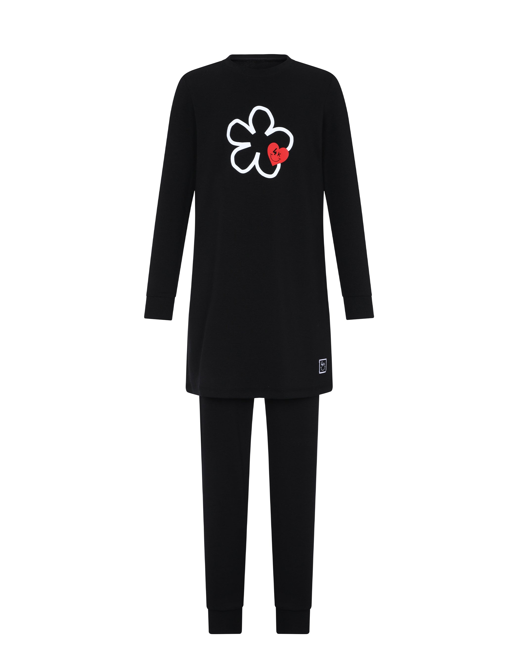 Pima Cotton Midnight Bloom Teen Pajama Set
