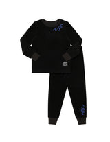 Black Velvet Swirl 2-Piece Boys Pajama Set