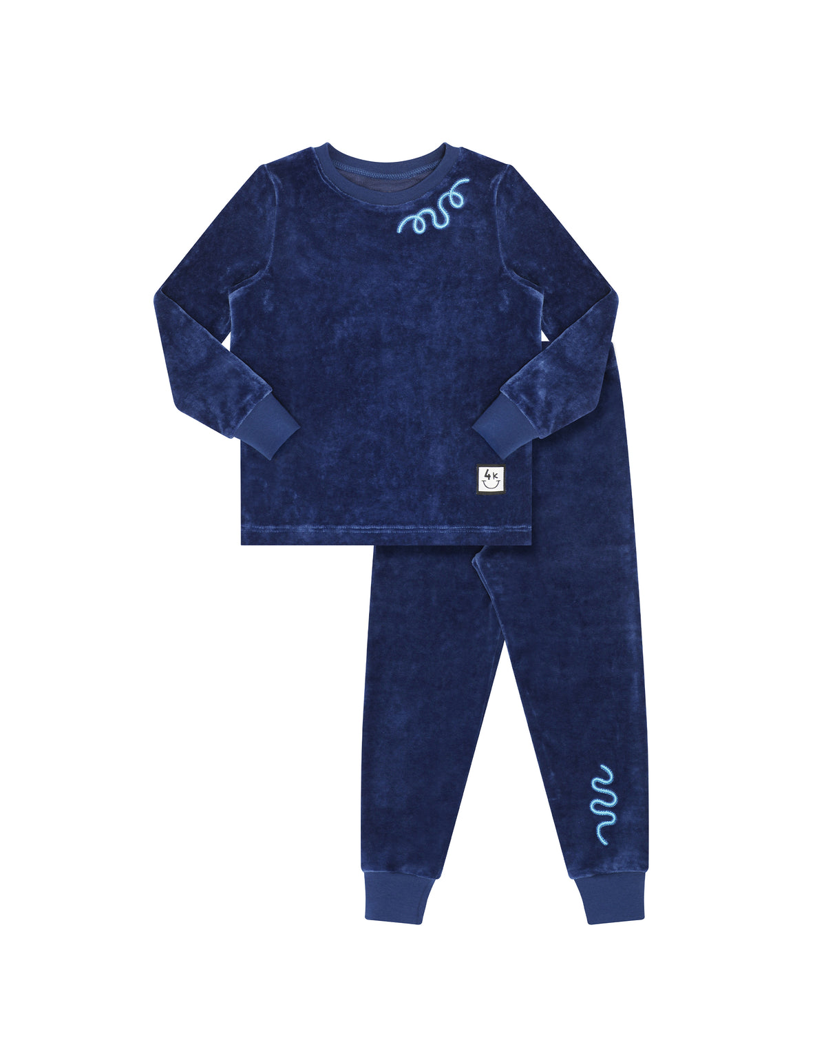 Royal Velvet Swirl 2-Piece Boys Pajama Set