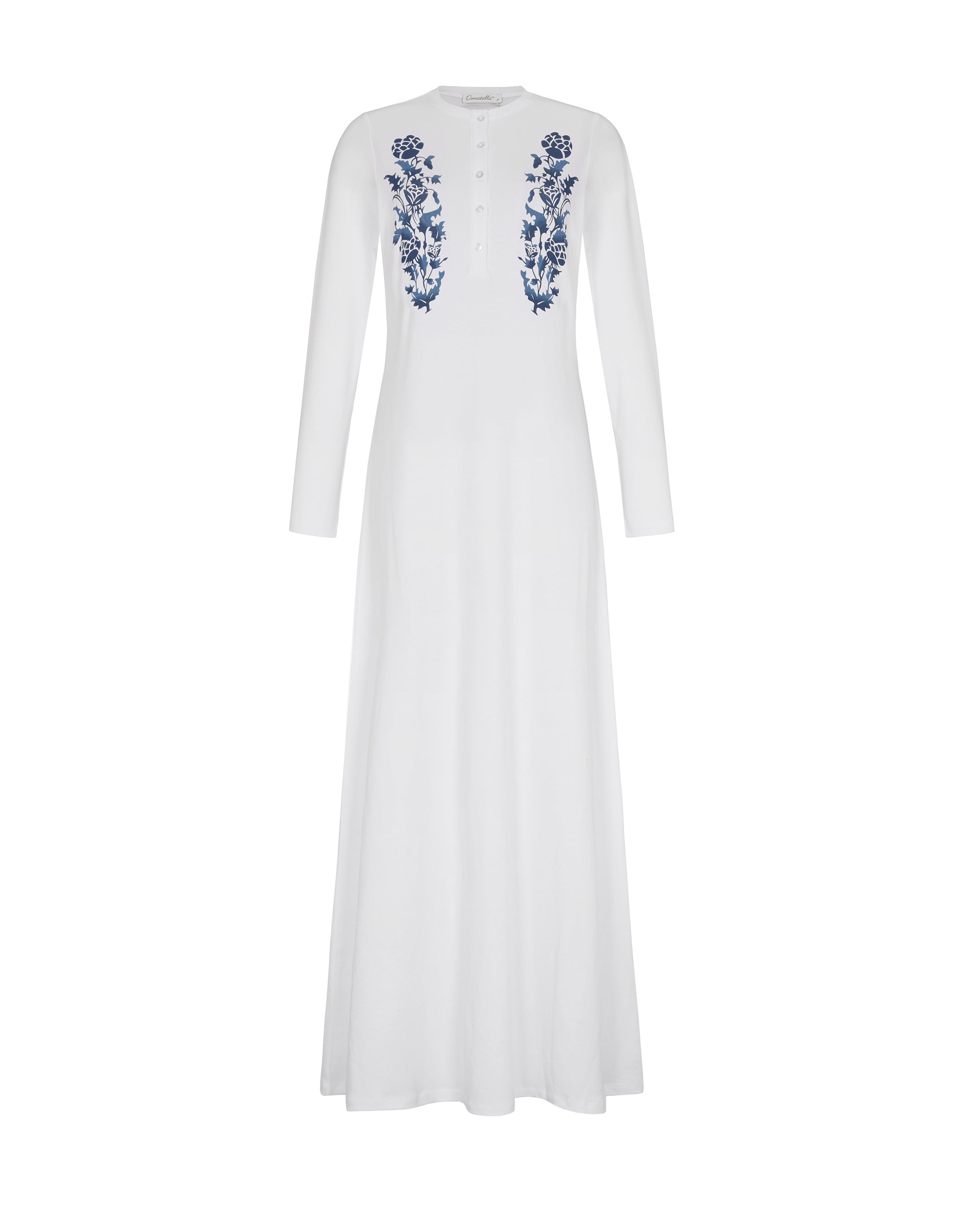 Elegant Blue Motif Nightgown
