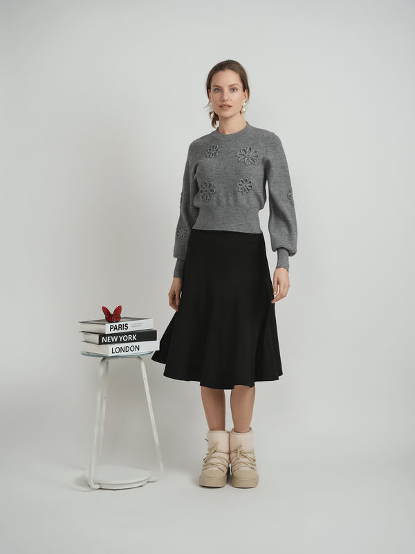 Birch - Ribbed Applique Sweater