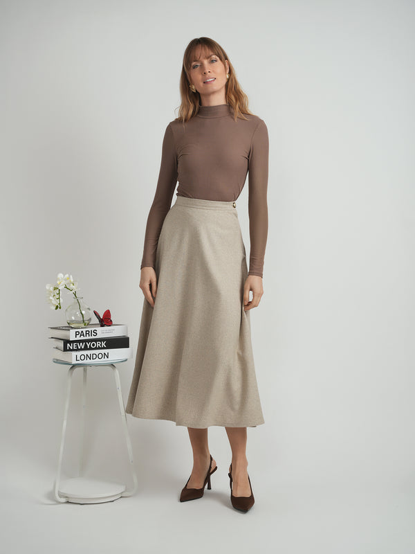 Viva K - Wool Midi Skirt