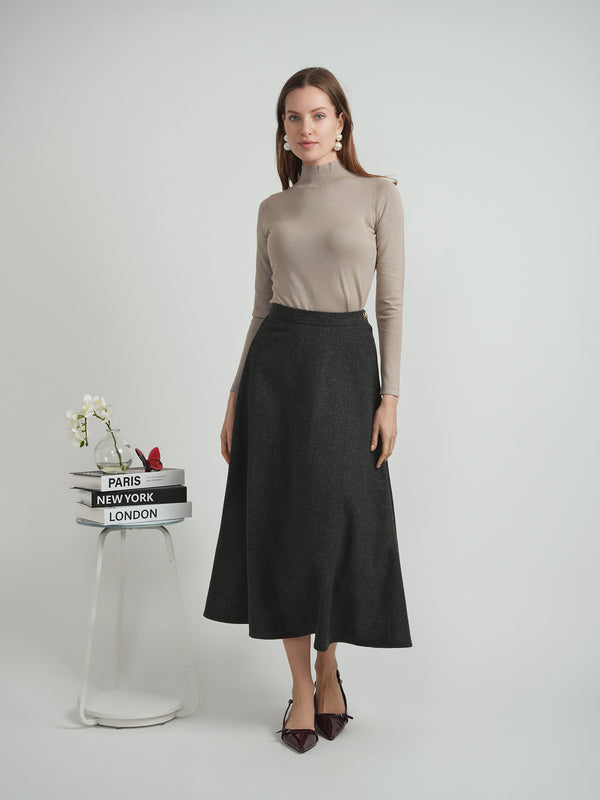 Viva K - Wool Midi Skirt