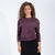 Purple Long Sleeve Top With Contrast Stitch Pocket Detail