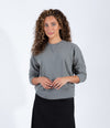 Heather Grey Long Sleeve Sweatshirt With Classic Crew Neck Design