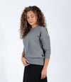 Heather Grey Long Sleeve Sweatshirt With Classic Crew Neck Design