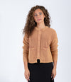 Eggplant Wash Button Front Cardigan With Front Pockets