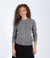 Heather Grey Ribbed Cardigan With Speckled Dot Detail And Classic Button Front Design