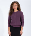 Lavender Knit Sweater With Classic Cable Detail