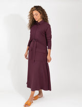 Eggplant Skirt With Soft Tiered Design