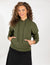 Olive Pullover Hoodie With Soft Fabric, Kangaroo Pocket