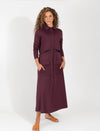 Eggplant Two Piece Set Featuring Fitted Sweater And Flowing Skirt