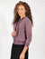 Soft- Washed Plum Zip-up Hoodie With Ribbed Details