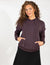 Plum Pullover Hoodie With Soft Fabric, Kangaroo Pocket