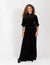 Women's Black Velour Maxi Robe