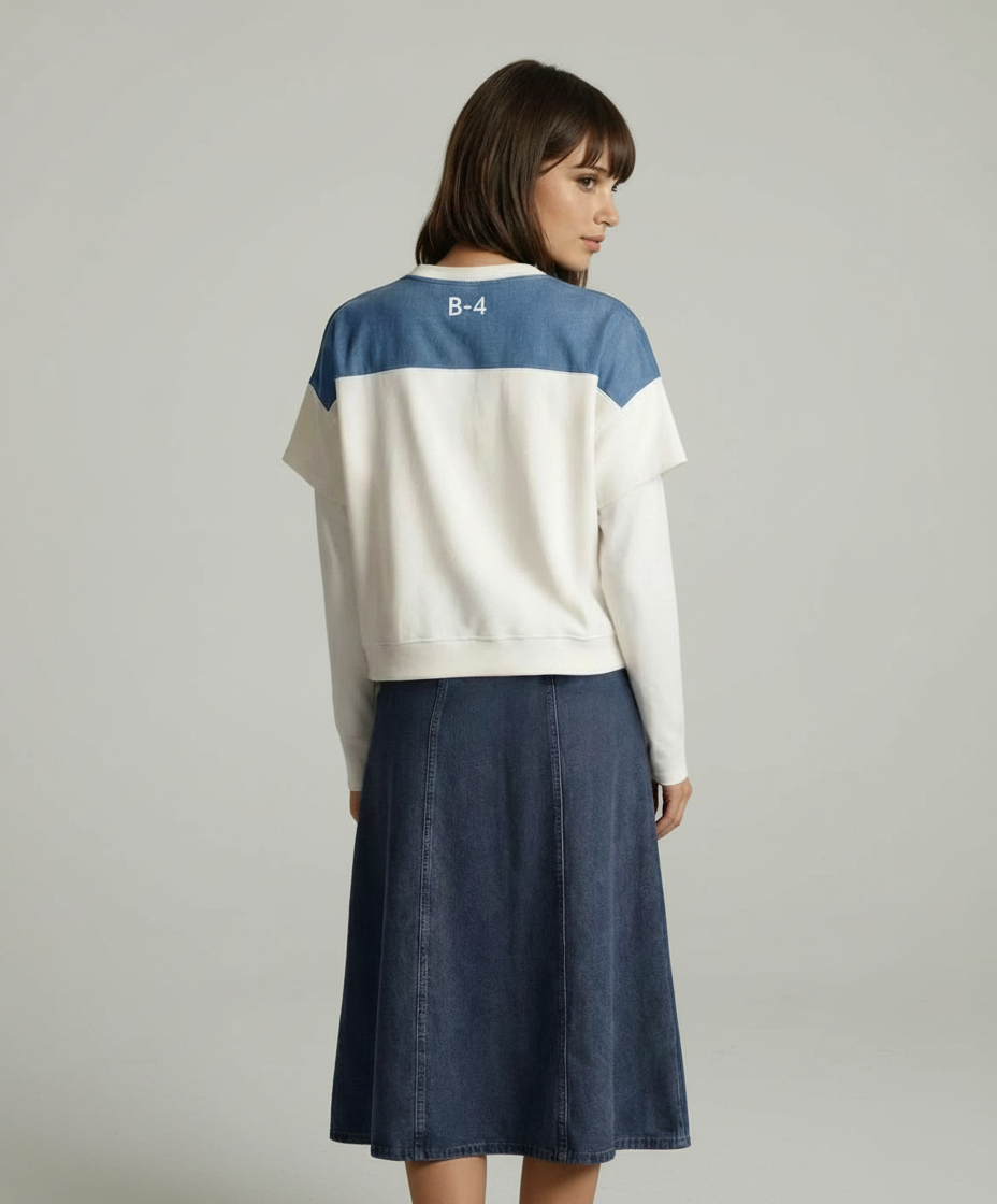 Zip-Up Top Ivory