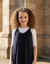 Girls Long or Short Jersey Jumper with Lace Trim
