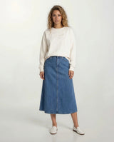 Top With Minimalist Embroidered Motif Ivory