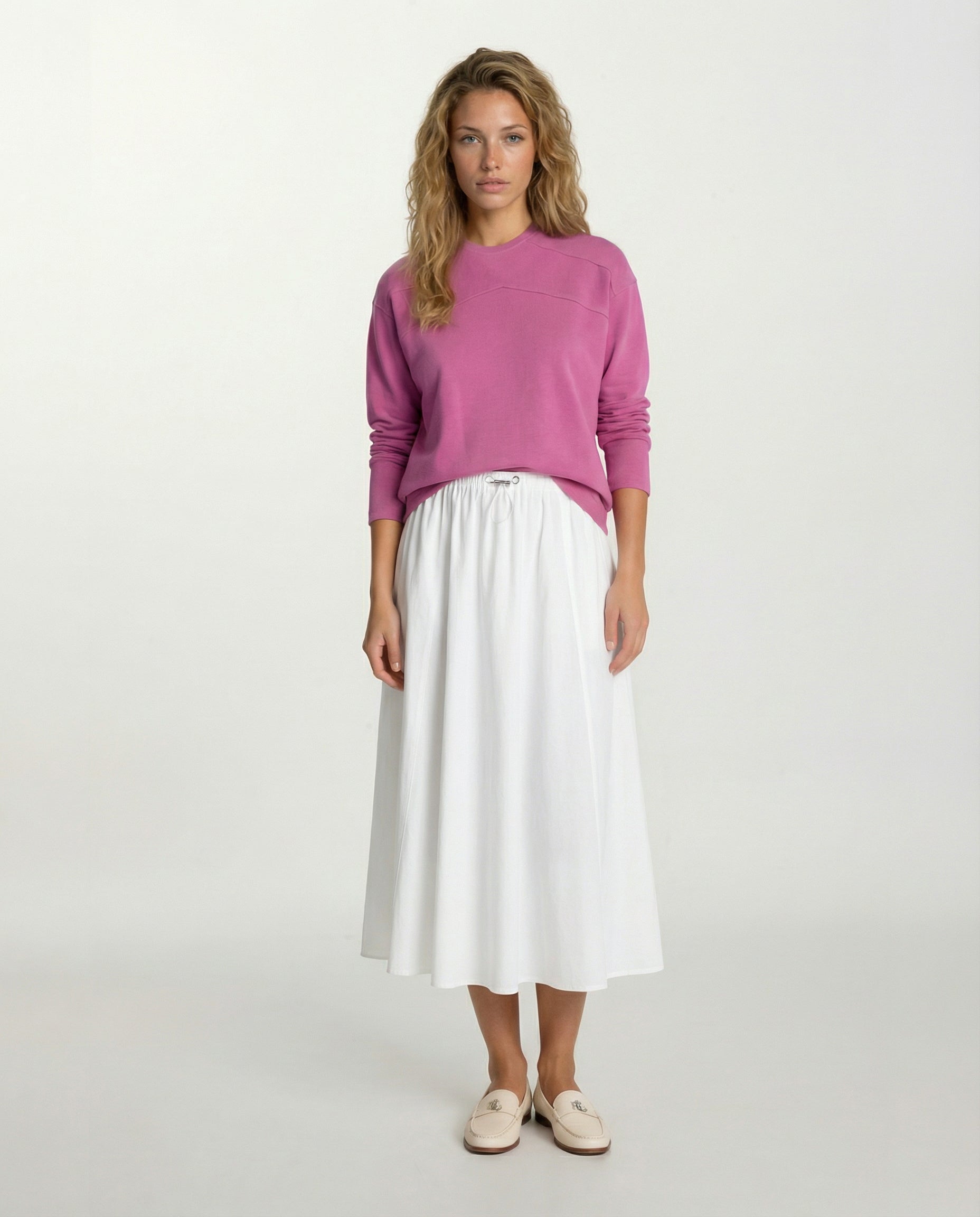 Crewneck Tee Top Pink