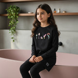 Pima Cotton Mini Mushroom Black Teen Tunic Set