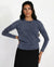Navy Wash Ribbed Top