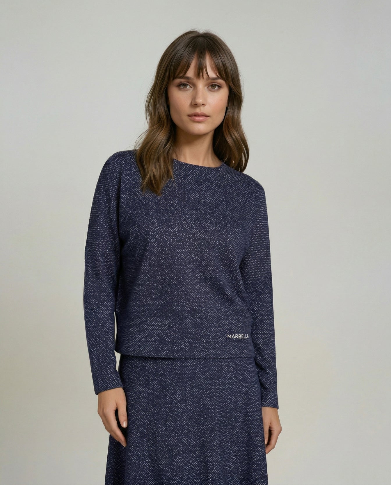 Navy Dot Top