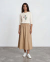 Ivory Wildflower Sketch Top