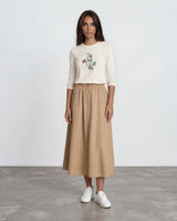 Ivory Wildflower Sketch Top
