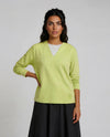 Citrus Chic V-Neck Top