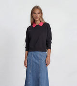 Elegant Collar Sweatshirt