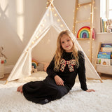 Kids and Teen Pima Cotton Leopard Bow Nightgown