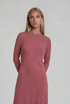 Grey & Red Stripe RibbedNightgown