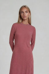 Grey & Red Stripe RibbedNightgown