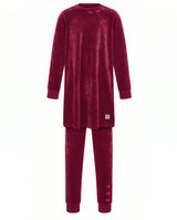 Deep Fuchsia Velvet Bow Tunic Set
