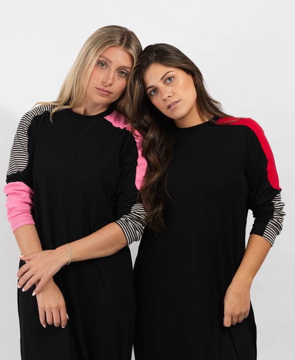 Red and Stripes Patch Nightgown