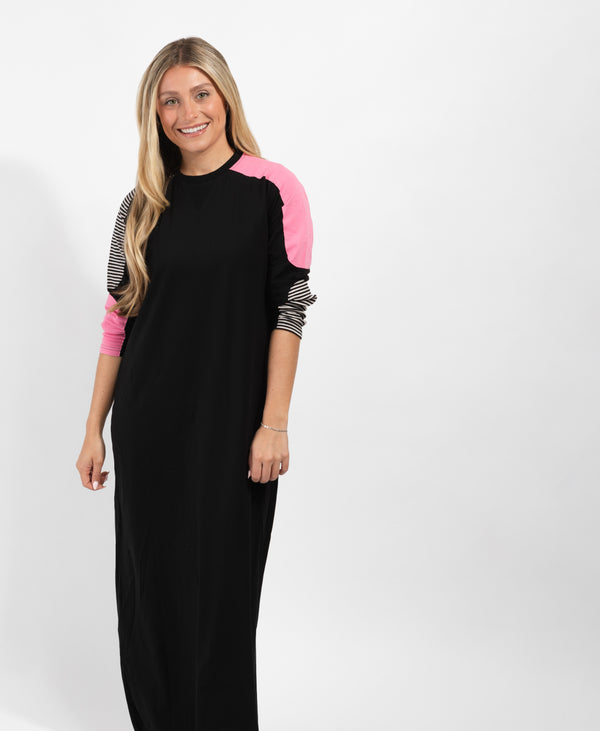 Red And Stripes Patch Nightgown