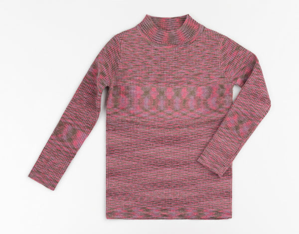 Pink Multi Ribbed Knit Top