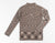 Brown/Beige Ribbed Knit Turtleneck