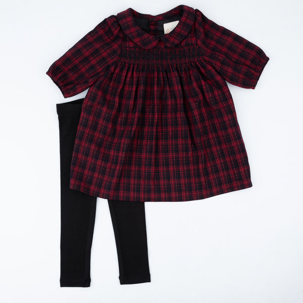 Tartan Plaid Toddler Set Red
