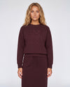 Burgundy Embossed Leopard Sweatshirt
